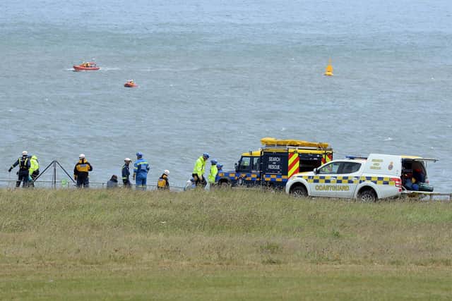 Teams from South Shields Life Brigade and Sunderland Coastguard attended the scene.