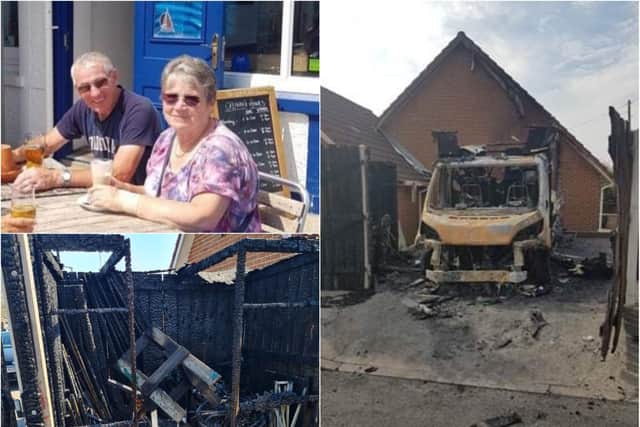Couple 'overwhelmed' after fundraiser set up after their motor home was destroyed in a blaze reaches £1,000 target