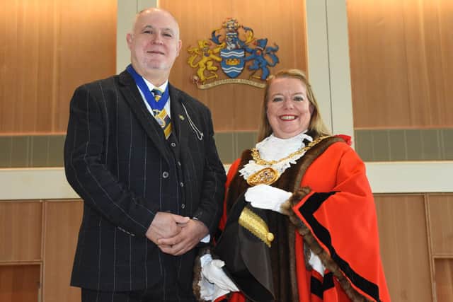Mayor of Sunderland Cllr Allison Chisnall, and her partner and Consort Alistair Thomson