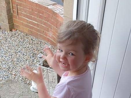 Lauren Fox sent in this photo of her daughter Layla, aged 3, clapping for carers.