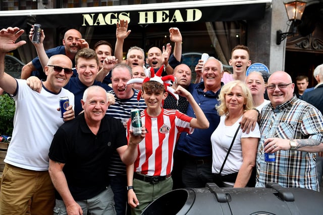 Fans in central London as they get ready for the 2019 play-off finals.