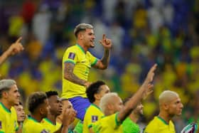 Newcastle United's Bruno Guimaraes has helped Brazil reach the World Cup Quarter-Finals (Photo by ODD ANDERSEN/AFP via Getty Images)