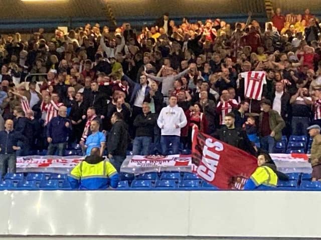 Sunderland fans celebrate.
