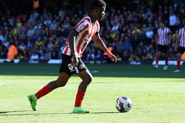 Amad Diallo playing for Sunderland against Watford. Picture by FRANK REID