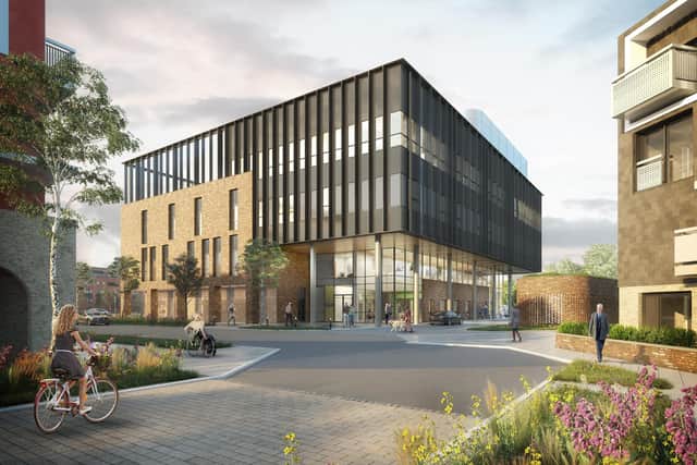 Artist impression of proposed new eye hospital at Riverside Sunderland