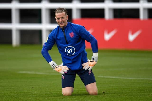 Jordan Pickford is likely to be England's No.1 in Qatar (Photo by OLI SCARFF/AFP via Getty Images)