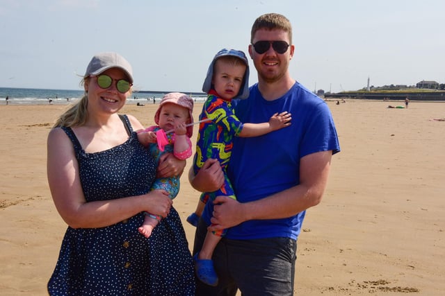 Mark and Jess Potter with Zachary and Grace had travelled from Penshaw to make the most of the sea breeze