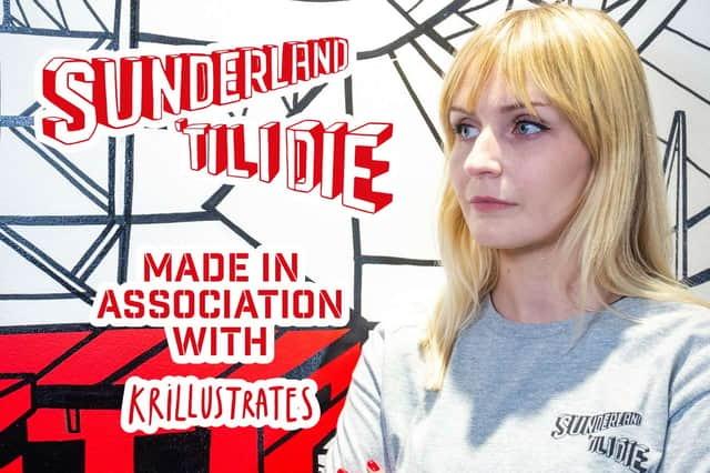 One in a wave of talented professionals who stayed in their home city to boosts its creative offering, Kathryn Robertson's large-scale murals, inspired by the area's skyline, can be seen across the city. She recently landed her 'dream job' designing a Sunderland 'Til I Die clothing line with SAFC.