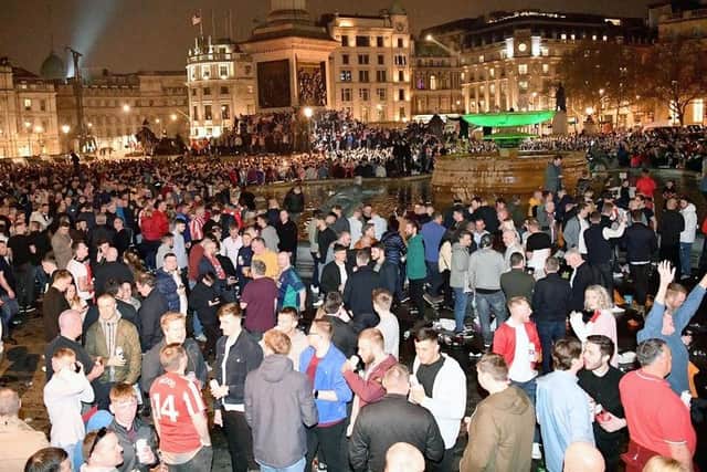 Thousands of Black Cats fans packed into Trafalgar Square when the club visited Wembley two years ago