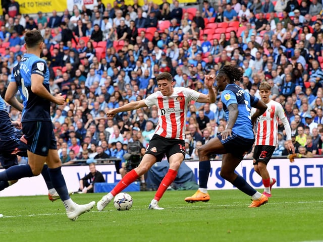 The moment before Ross Stewart sealed promotion with the Black Cats' second goal
