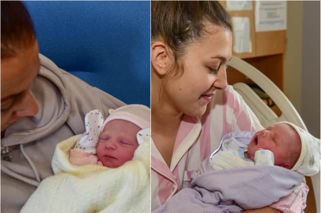 New grandmother Helen Cowell with her leap year baby granddaughter Mollie and new mother Robyn Mulinda with her leap year baby son Theo.