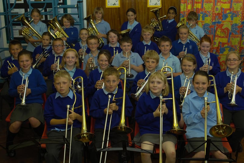 The West Park Primary School brass band in 2009. Is there someone you know in this talented line-up?