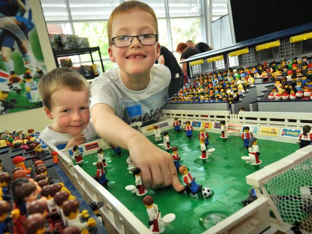 Lego enthusiasts of all ages were treated to an exhibition of Lego models at the Bethany Church at Bede Tower in Sunderland.
Brothers Daniel Cummings, four and Thomas, seven, were in their element playing at this Lego football stadium six years ago.