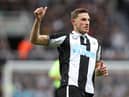 Chris Wood of Newcastle United reacts during the Premier League match between Newcastle United and Aston Villa at St. James Park on February 13, 2022 in Newcastle upon Tyne, England. (Photo by George Wood/Getty Images)