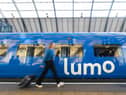 Lumo is a fully electric rail service, running between London and Edinburgh, offering low carbon, affordable travel between the capitals. Credit: David Parry/PA Wire