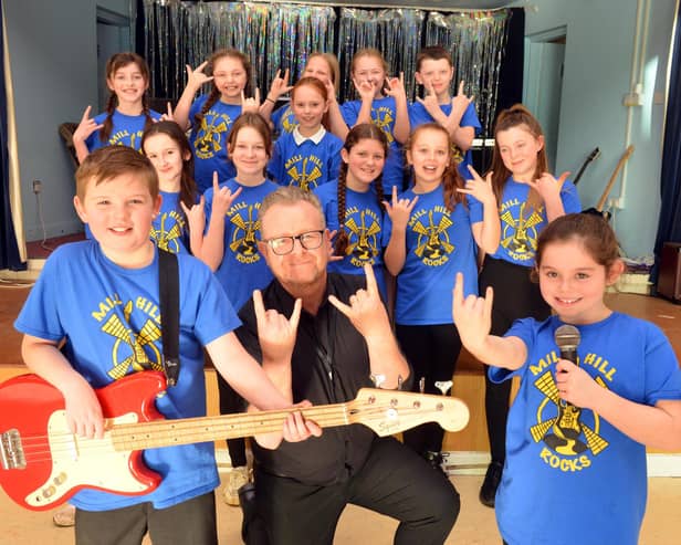 Mill Hill Rocks band with music teacher Tony Lindstedt
