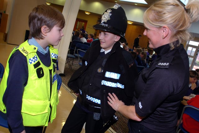 A job in the police force? Pupils found out more when they took part in a careers day at Cleadon Village Primary School in 2013.