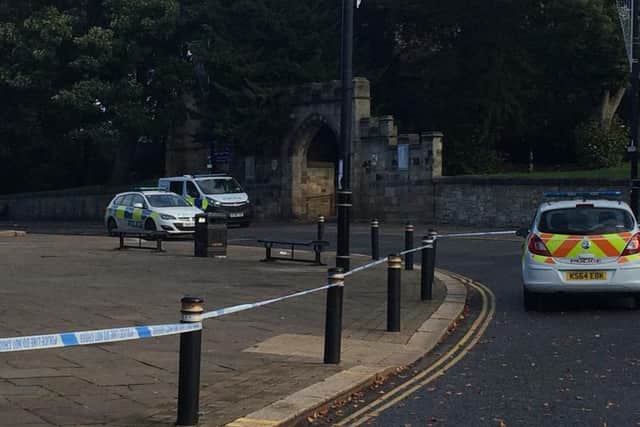 A cordon remains in place in Houghton following a stabbing on Saturday, October 17.