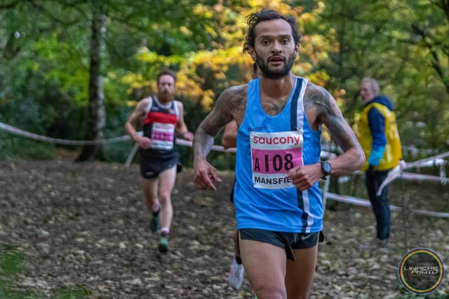 Jose Rivas Gutierrez led the way for Matlock at the English Cross Country Association Relays