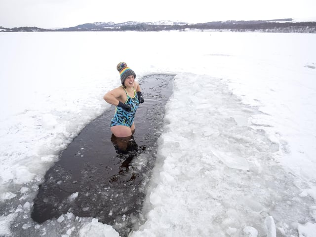Alice says she attempts to take a dip every day throughout the year.
