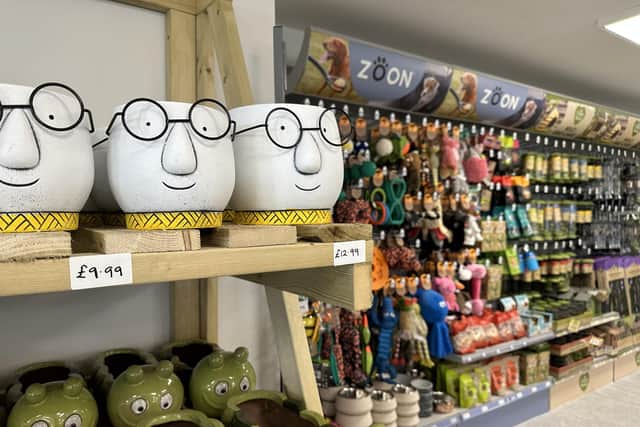 The garden centre is packed with home and garden supplies