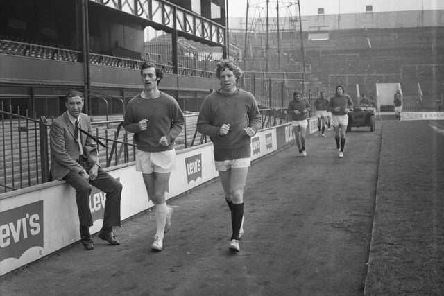 Bob was pictured during the Sunderland players' last training session before the 6th round Cup tie with Luton Town in March 1973.