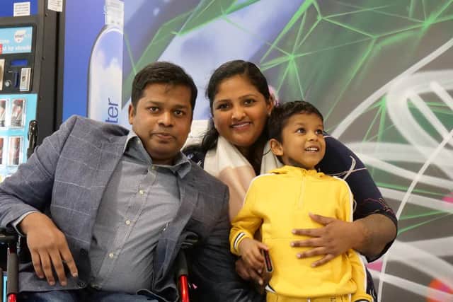 Vijayalakshmi Subramani, of TeenyWeenyVR, with her family.