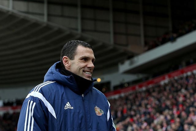 Uruguayan Poyet helped transform the style of play at the Stadium of Light which transcended into some of the most memorable times in recent memory for Sunderland supporters after his team reached the League Cup final in 2014. The semi-final penalty shootout success at Old Trafford and a derby-double over Newcastle helped make Poyet a favourite on Wearside. (Photo by Jan Kruger/Getty Images)