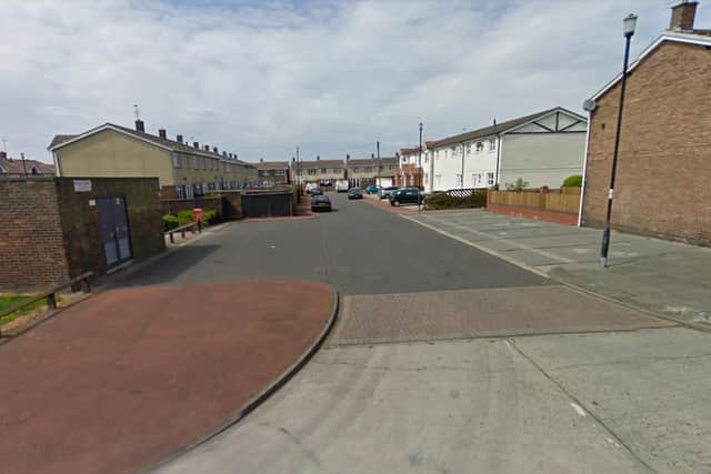 The break-in happened in Keighley Avenue in Downhill, Sunderland. Image copyright Google Maps.