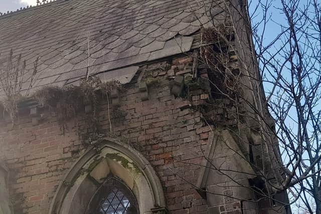 The South Chapel in Bishopwearmouth Cemetery is overgrown and in a dangerous state of disrepair.