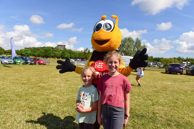 Evelyn and Scarlett Marshall from Shiney Row having fun at the Active Sunderland Summer Family Fun Day at Herrington Country Park.