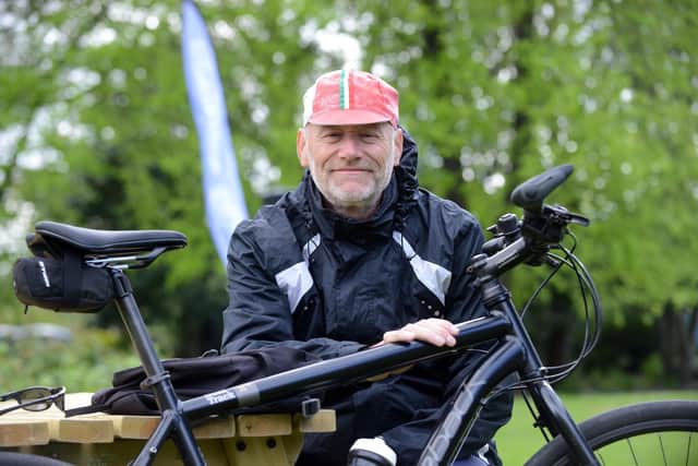 Simon Bowe, 56, cycled into Sunderland from Burnhopfield to enjoy the Tour Series racing.