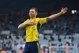 NEWCASTLE UPON TYNE, ENGLAND - FEBRUARY 01:  Phil Bardsley of Sunderland celebrates after the Barclays Premier League match between Newcastle United and Sunderland at St James' Park on February 1, 2014 in Newcastle upon Tyne, England.  (Photo by Michael Regan/Getty Images)
