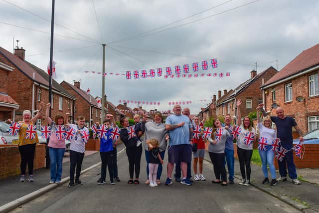 Residents in Coverdale Avenue in Washington have decorated the street ahead of England's first appear in a major final since 1966.