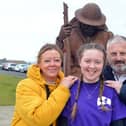 Kayleigh Llewellyn, 13, who underwent a heart transplant, with parents Shaun and Sonia Llewellyn. Kayleigh will take part in a charity walk from South Shields to Seaham in memory of her donor.