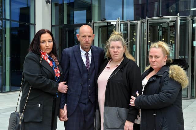Joan Hoggett inquest concludes at Coroner's Court, City Hall. Son Robert Young with his partner Lesley Taylor, daughter Michelle Young and niece Gemma Redpath