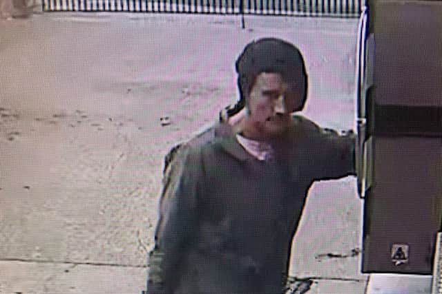 Police want to trace this man as part of an ongoing inquiry into a suspected burglary.