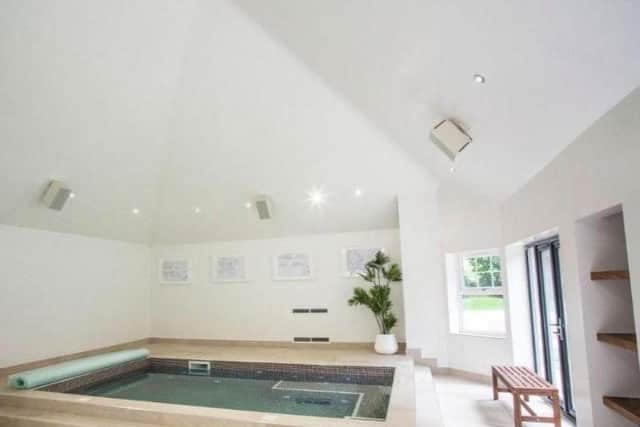 Inside Charlotte Crosby's home which has its own pool