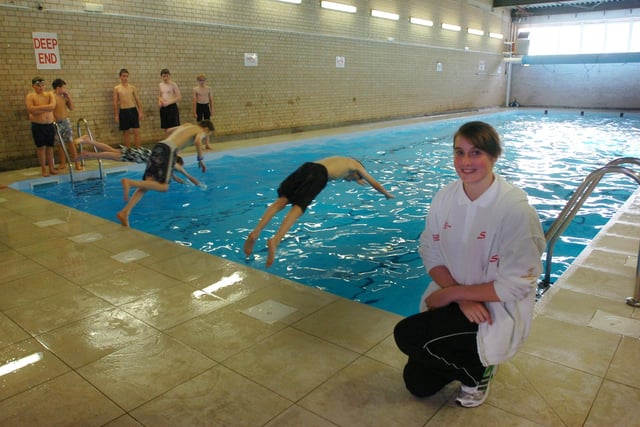 The official opening of the refurbished swimming pool at Monkwearmouth School in 2012.