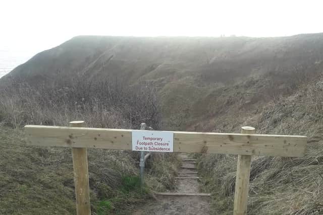 The path was closed after a large landslip./Photo: National Trust/Mark Frain