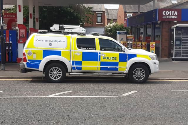 Police investigation vehicle at the scene on Heworth Road