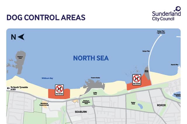 Sunderland City Council has released a map of dog control areas.