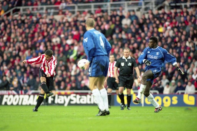 Kevin Phillips netted this glorious goal in Sunderland's 4-1 win against Chelsea on this day in 1999.