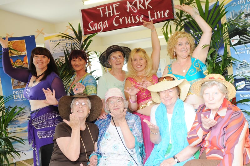 Back to 2009 at the St Matthew's Community Centre Over 60s club. They loved to enjoy theme days including one based around cruises. Here are some of the members learning belly dancing with the help of teacher Marie Gray.