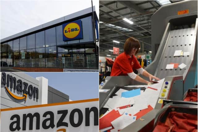 Lidl, Amazon and the Royal Mail are all taking on staff in Sunderland