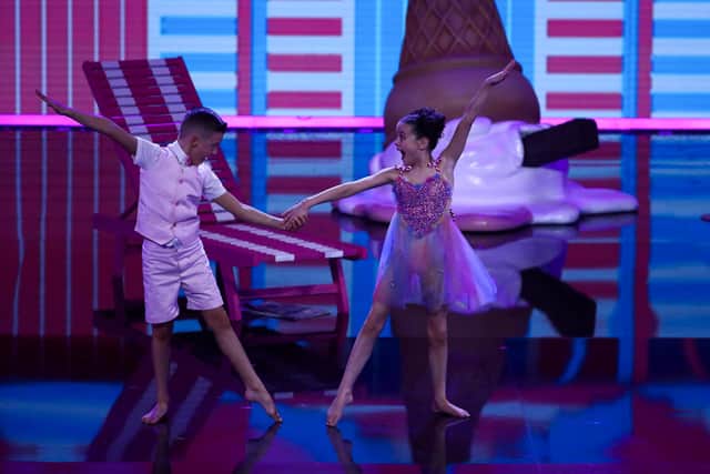 Lily and Joseph made themselves right at home on the live stage. Picture: BBC/Thames/Syco/Tom Dymond.