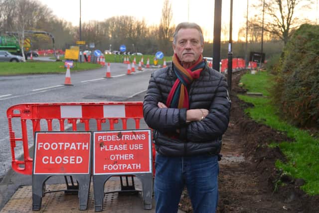 Mill Inn landlord Alan Waters is concerned over the road closure affecting his business