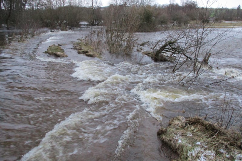 One of the numerous overflows out of the lakes. Picture: Paul Allen