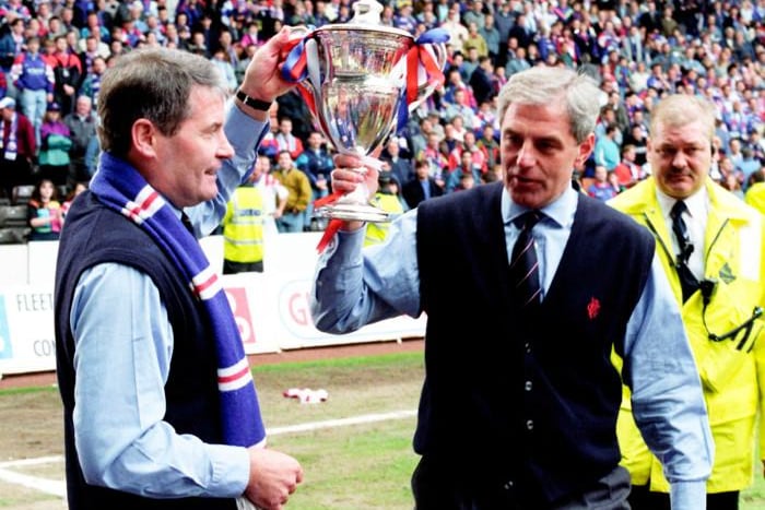 Legendary manager took Rangers to the cusp of the European Cup Final, but it wasn't to be. Completed nine-in-a-row before moving to Everton in 1998. Took Scotland job after Berti Vogts' tenure then was lured back to Ibrox where he led Rangers to the UEFA Cup final and yet more domestic success before handing the reins to McCoist.