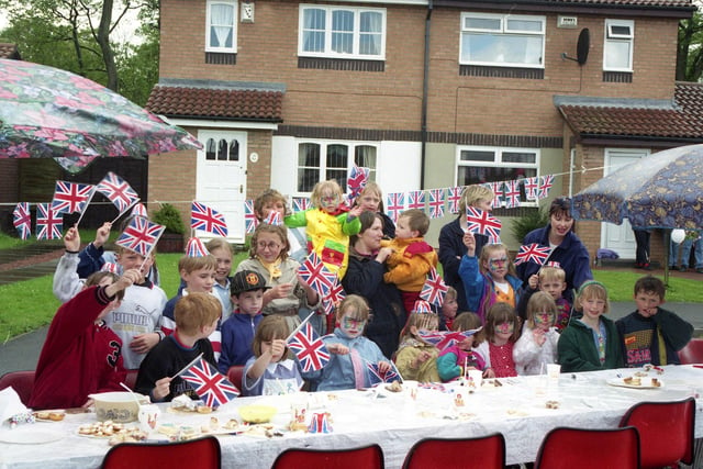 A VE Day party in Sheringham Close in 1995 but were you pictured waving a flag?